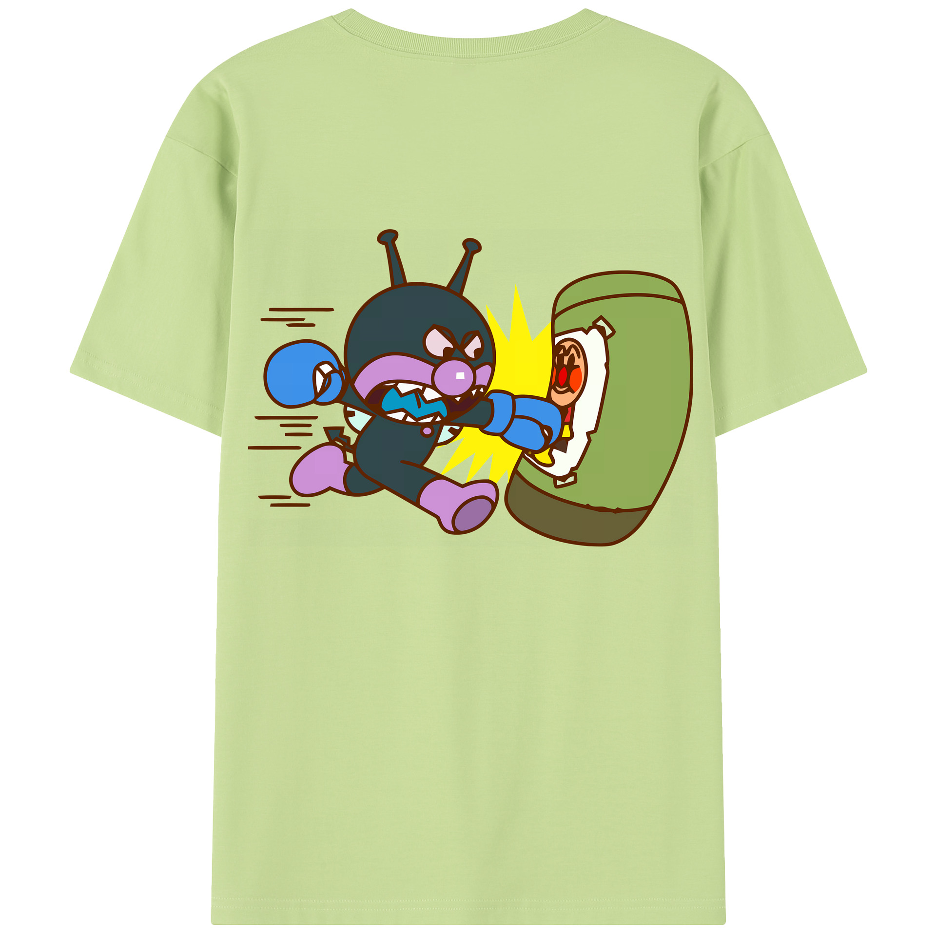 （画像用） アンパンマン Anpanman 綿100％半袖Tシャツ（背面プリント）
